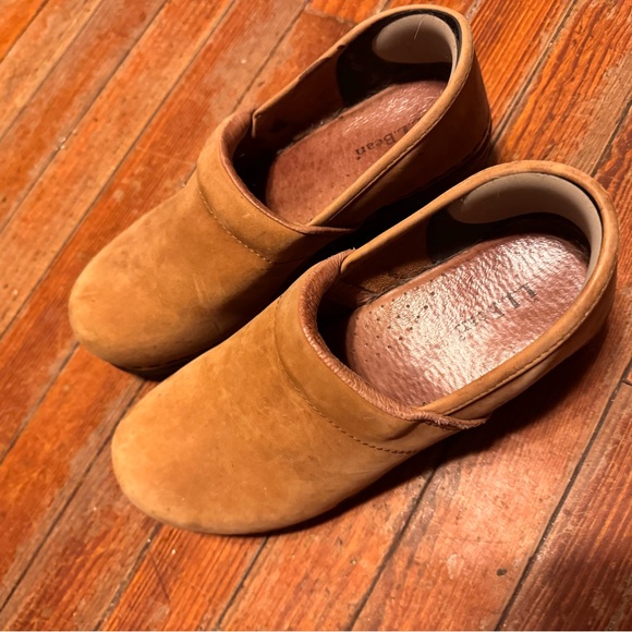 L.L. Bean Light Brown Suede Slip-On Shoes clogs size 7.5 eu 38 - Picture 3 of 5